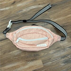 Adidas Fanny Pack Crossbody Bag with Striped Adjustable Strap - Pink Bag